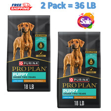 36 LB/ 2PCS- Purina Pro Plan Development Large Breed Puppy Dry Dog Food, Chicken 2.06 per pound