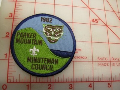 Minuteman Council collectible 1982 Parker Mountain Scout Reservation patch (g70)