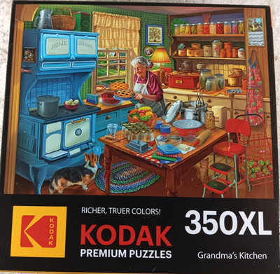 Grandma's Kitchen 350 Piece Jigsaw Puzzle w/ Poster Kodak Premium Chris Bigelow