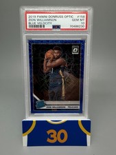 Zion Williamson 2019 Donruss Optic Blue Velocity Rated Rookie Card #158 PSA 10. rookie card picture