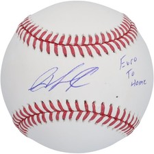 Jazz Chisholm Jr Yankees Signed Baseball “Euro to Home” Free Shipping