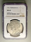 1921-P Morgan Silver $1 Dollar NGC MS63