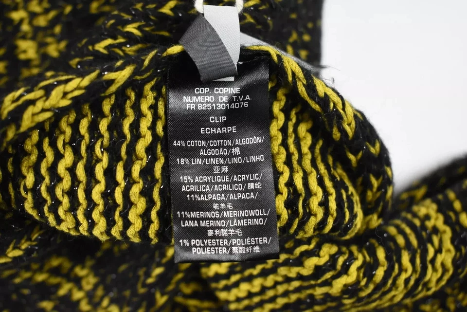 Cop Copine Clip Écharpe Femmes Laine Alpaca Merino Mélange Taille Unique - Photo 4/4