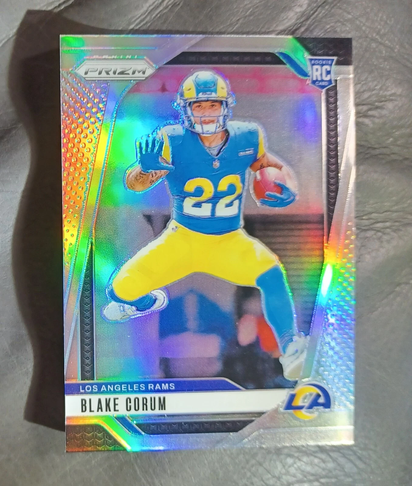 2024 Panini Prizm Football Silver Holo Prizm Blake Corum #308 RC