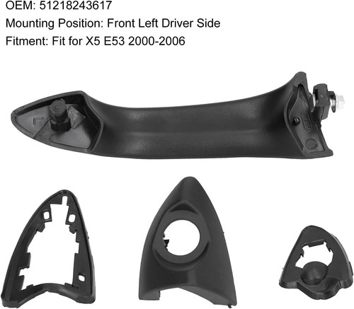 Car Outer Door Handle Front Left Passenger Side for BMW E53 X5 00-06 51218243617 - Picture 16 of 18