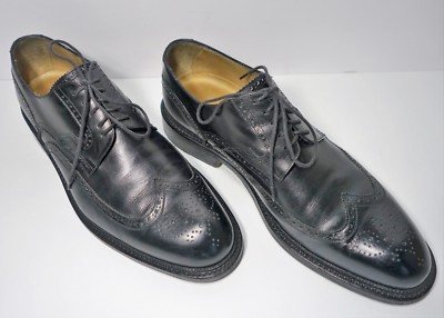 Bruno Magli PLATINUM Black Leather Wingtip Oxford Goodyear  display picture 2
