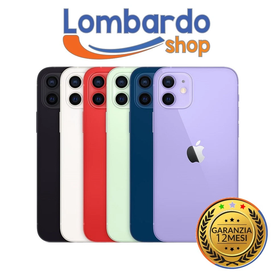 APPLE IPHONE 12 RICONDIZIONATO 256GB ECCELLENTE NERO BIANCO ROSSO VERDE BLU