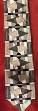 Screenplay by Martin Wong Men's Necktie Made in USA Silver Ivory Gunmetal
