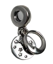 Authentic Pandora Charm, Sleeping Moon and Stars Dangle, #799242C01