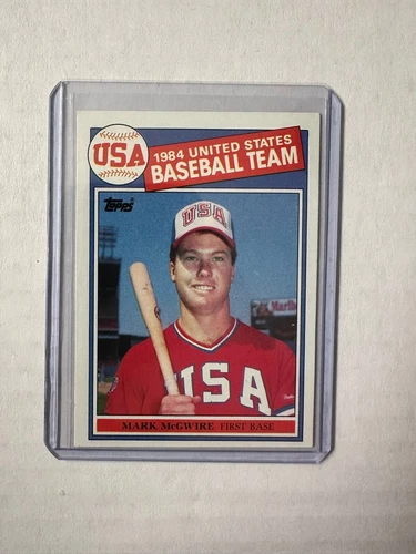 1985 Topps Mark McGwire 1984 Topps USA Baseball Team Rookie RC #401