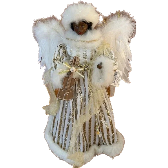16” AfricanAmerican Black Angel Christmas Tree Topper Ashland
