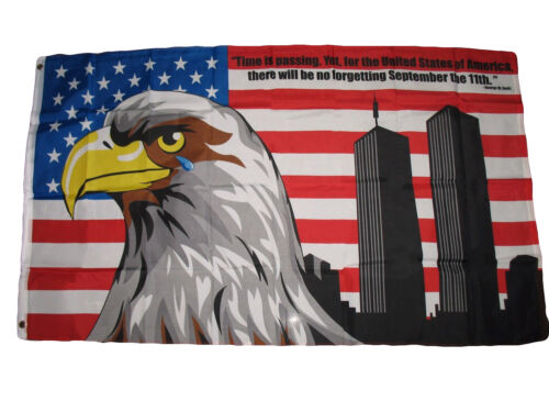 3x5 NEVER FORGET 9-11 FLAG SEPTEMBER 11 11th 911 USA 3X5 36X60 INCHES - Picture 1 of 2