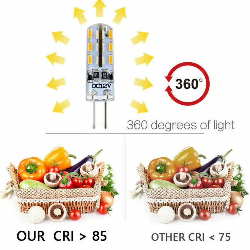 10x G4 3W LED culot de lampe ampoule blanc chaud DC 12V 3014 SMD Light Bulb - Photo 3/4