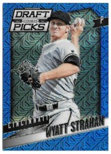 2014 Wyatt Strahan Panini Prizm Draft Picks Rookie Blue Mojo Refractor 55/75
