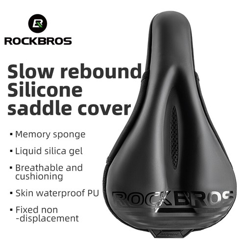 ROCKBROS Bicycle Wide Seat Cover Gel Cushion Soft Padded Cover Sporty Waterproof - Picture 15 of 17