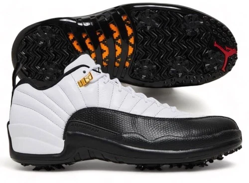 Air Jordan 12 XII Low 'Taxi' White/Black Mens Golf Shoes Size 14 DH4120 100 NEW