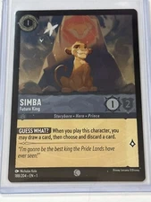 Disney Lorcana Simba Future King 188/204 Steel Common Holo Foil Free Shipping