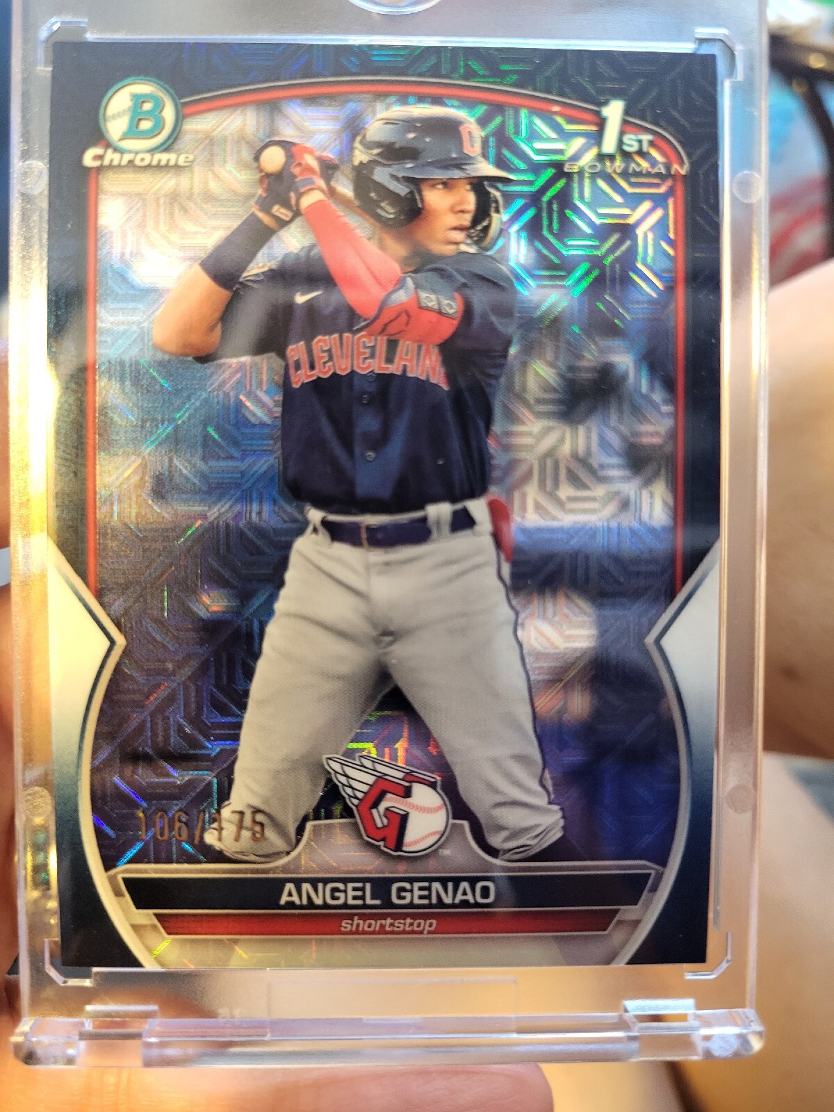ANGEL GENAO 🔥*Mint* 2023 Bowman Chrome NAVY BLUE MOJO Ref 106/175 #BCP-140🔥