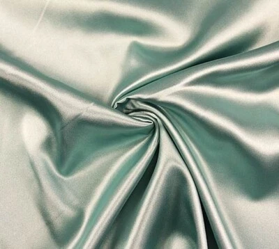Edler SATIN Stoff fließender Fall & leicht elastisch LINDGRÜN EUR9,98/m - Bild 1 von 2