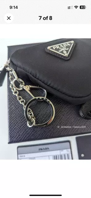 PRADA RE-NYLON MINI TRIANGLE COIN KEY POUCH RARE
