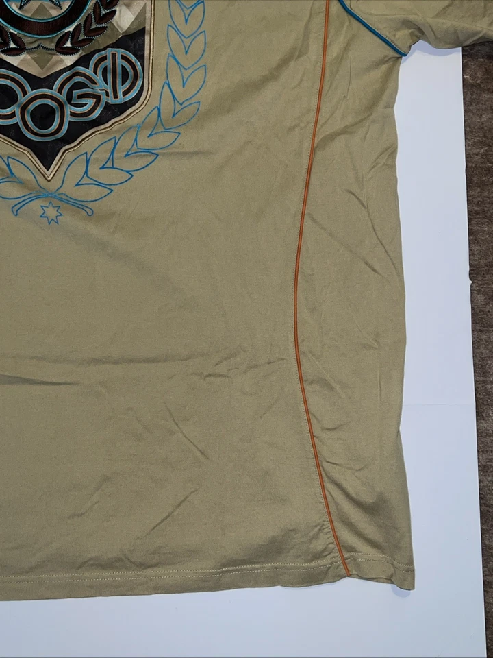 Coogi Australia Shirt Men’s 5XL Brown Short Sleeves Embroidered Graphic Tee Y2K - Image 3 of 4