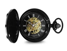 Black Plated Mechanical Pocket Watch (47mm)