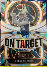 2025 Panini Select Football Tyler Warren On Target Silver Rookie RC #12