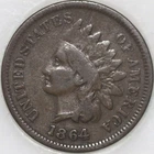 1864-P Indian Cent 'L' Longacre SCARCE As Shown [SN03]