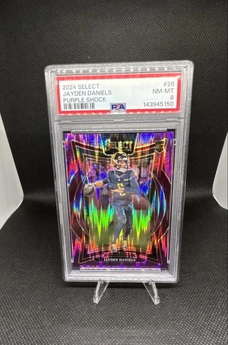 2024 Panini Select - Concourse Jayden Daniels #26 Purple Shock Prizm /360 (RC)