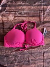 VICTORIA'S SECRET BALI BOMSHELL PUSH-UP BIKINI SWIM TOP 38C pink NWT add 2 cup
