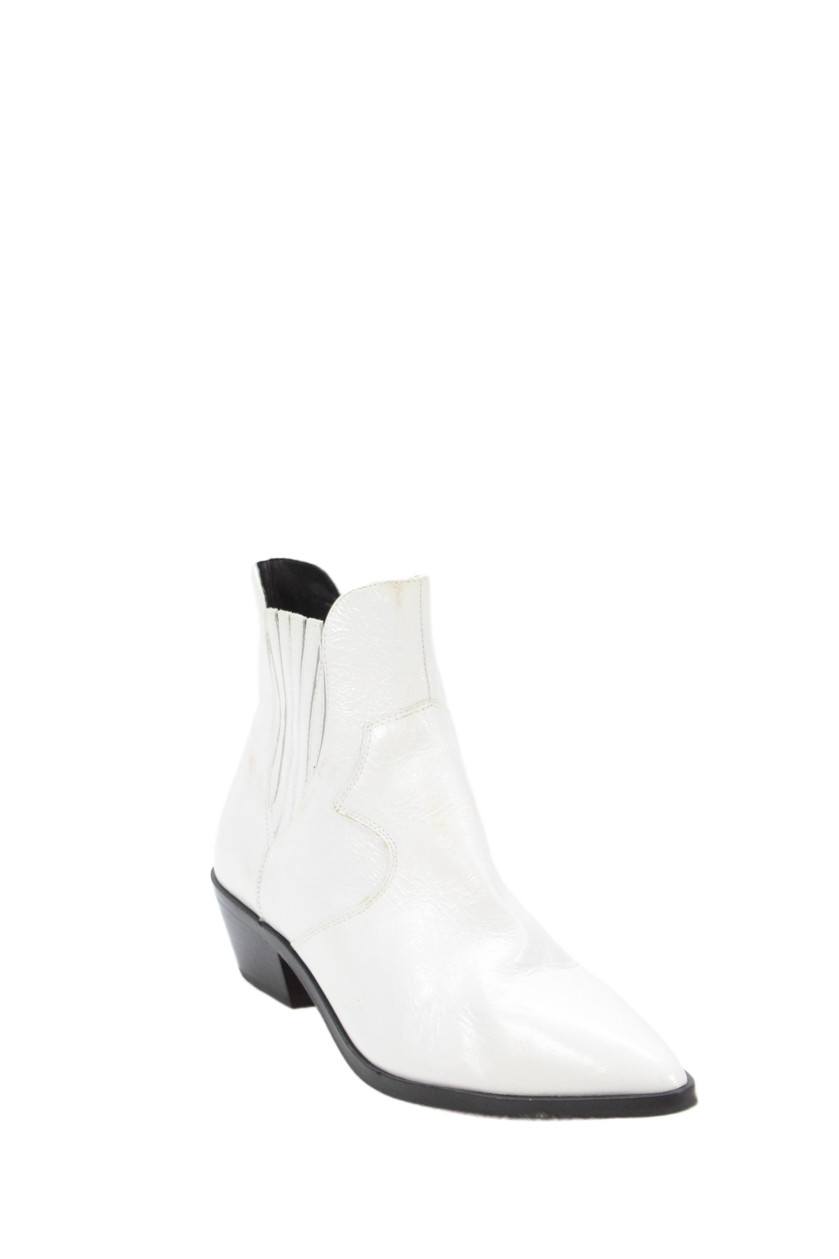 Rebecca Minkoff Womens Leather Cowboy Ankle Boots White Size 9 MediumFree Shipping in US $100+ Orders | $6.95 Orders Below