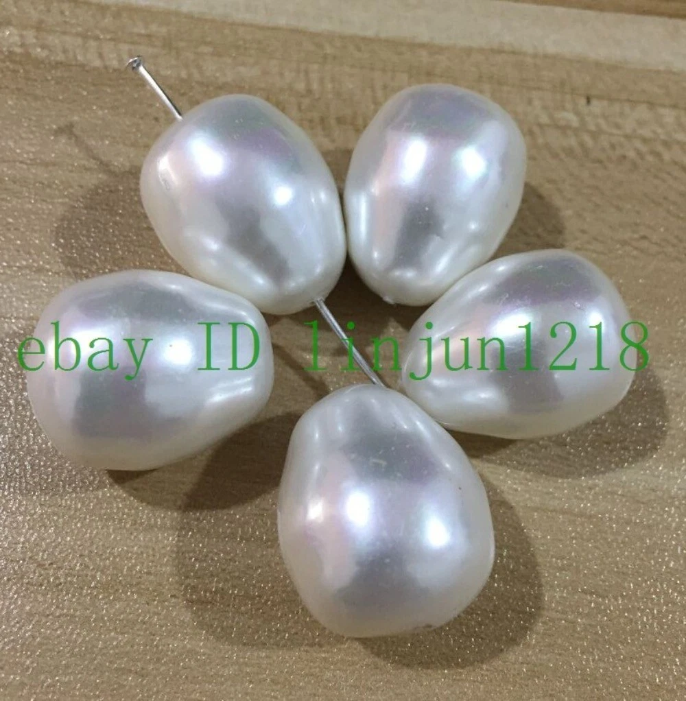 Huge 20mm 5pcs White South Sea Shell Pearl Loose Beads