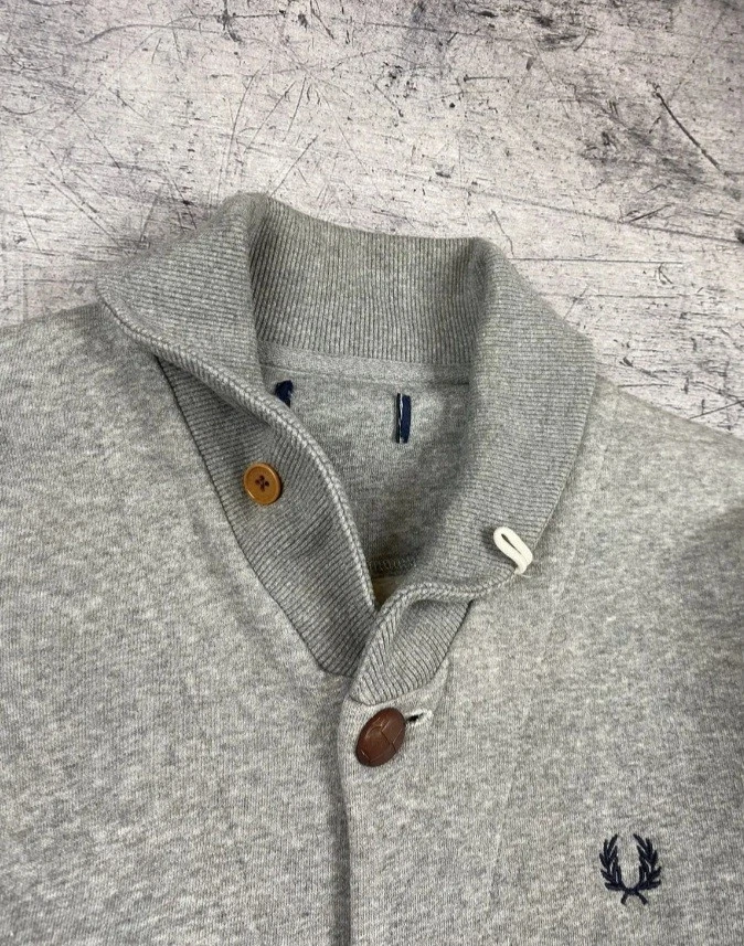 Cardigã Fred Perry Vintage Masculino Clássico Y2K Manga Longa Raro Anos 00 Tamanho M - Imagem 3 de 4