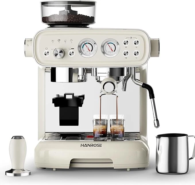 Home Espresso Machine Grinder 20 Bar Milk Frother Steam