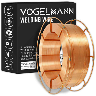 Vogelmann Schweißdraht 15kg 1,0mm SG2 für Schutzgas Stahldraht MIG G3Si1 ER70S-6