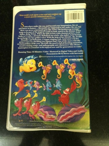 Disney The Little Mermaid Black Diamond Classic VHS Movie In Clam Shell Case - Bild 2 von 4