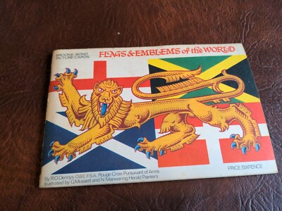 Vintage Brooke Bond Flaggen und Embleme der Welt Bildkarten im Album F