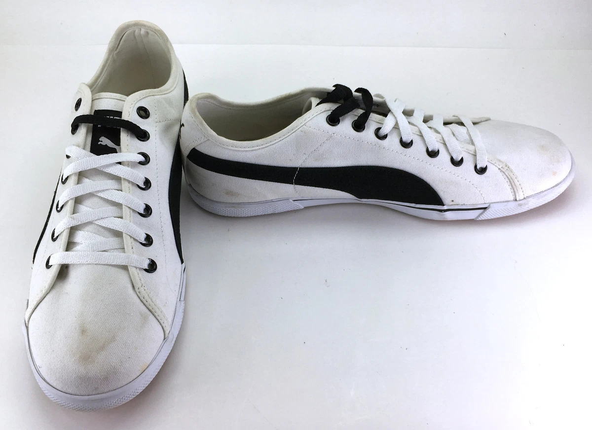 Puma canvas shop shoes white