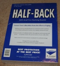 Pack of 100 E Gerber Half Back Premium Archival Magazine Backer Boards