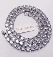 House of Carats Tennis Chain Necklace in Silver Tone - 5mm / 16"