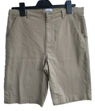 Old Navy Boys School Uniform Shorts 18 Husky Chino Khaki Flat Front