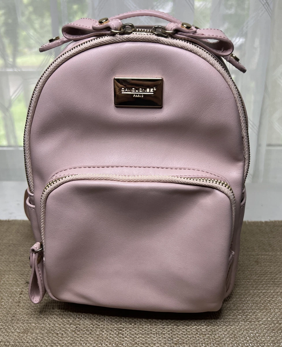 “DAVID JONES” PARIS BACKPACK HANDBAG SOFT PINK Adjustable Straps