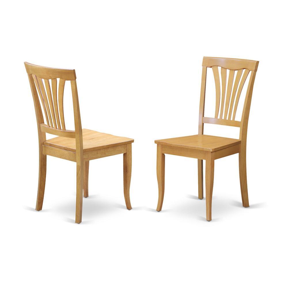 Avon Dining Room Chair Wood Seat - Oak Finish, Set of 2 | eBay