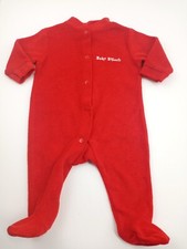 Baby B'Gosh By Oshkosh Vintage Red Terry Cloth 100 Polyester Sleeper Size Small