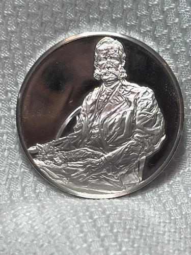 1977 FM Sterling Silver 31.29 Grams Proof .925 Man With The Cat Cecila Beaux