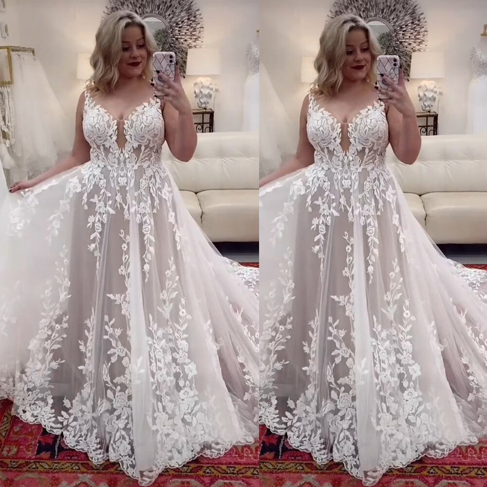 Lace O-Neck Lace Tulle Boho Summer Beach cheap Wedding Dress Lace O-Neck Lace Tulle Boho Summer Beach cheap Wedding Dress