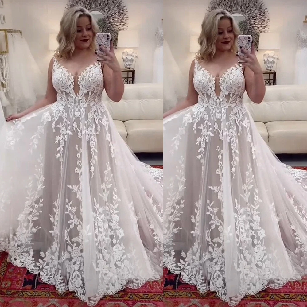 beach wedding dresses plus size