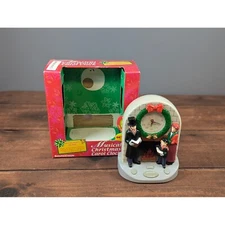 Soundesign Musical Christmas Carol Clock Animated Carolers Fireplace Decor