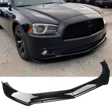 For Dodge Charger 2011-2014 Glossy Black Front Bumper Lower Lip Spoiler Diffuser