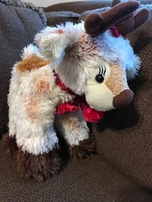 Encore Group Plush Hazel the Reindeer 13” Free Standing Wired Legs Stuffed Toy